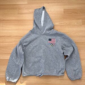 Team Apparel Gray Hoodie with USA Flag Design